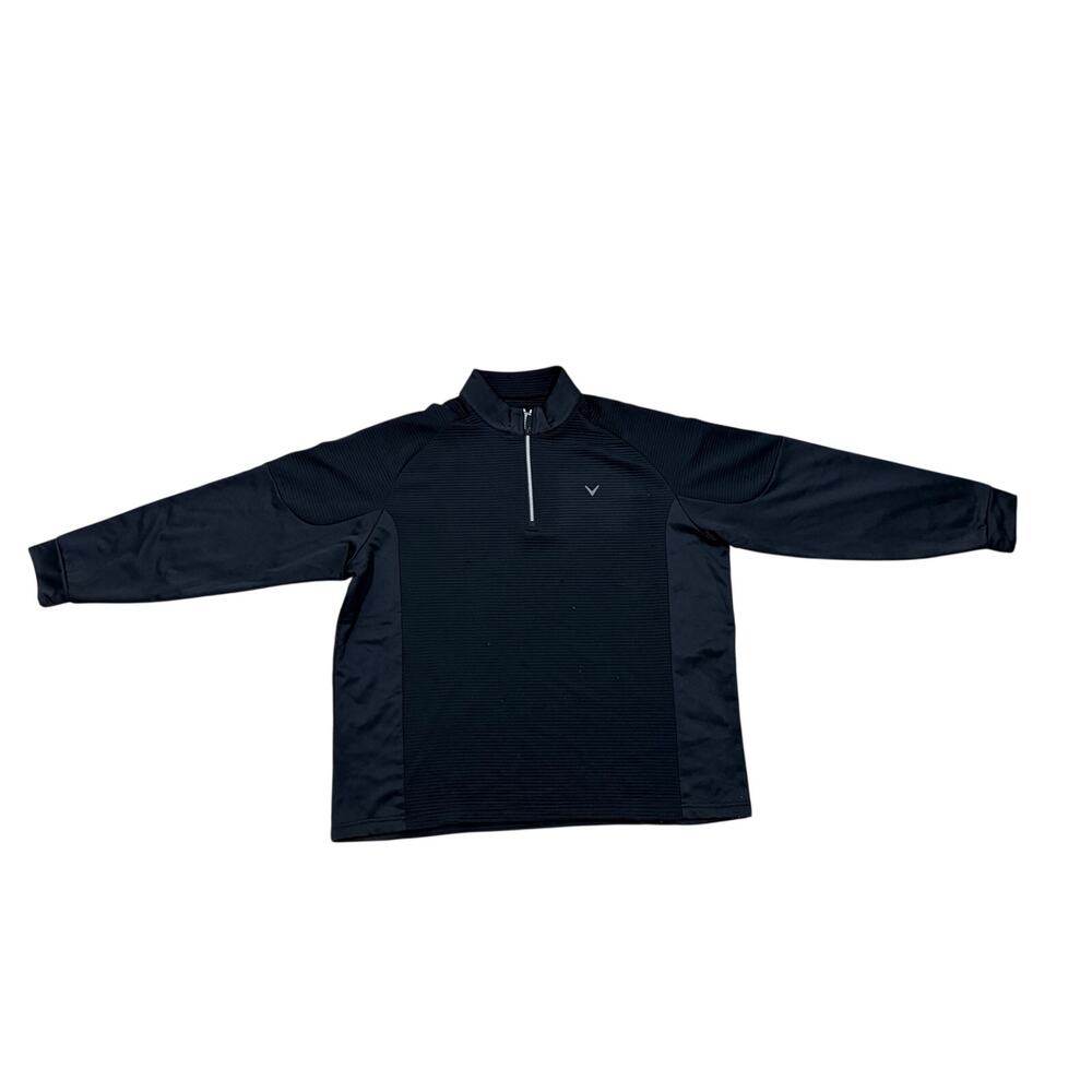 Callaway Men's Quarter Zip Long Sleeve Pullover Black  XXL
